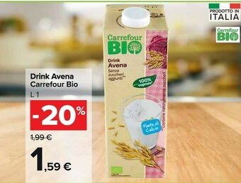 Carrefour Market Carrefour - Bio Drink Avena 1000 G(ml) offerta