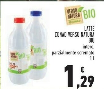 Conad Conad - Latte Parzialmente Scremato Biologico Verso Natura 1000 G(ml) offerta
