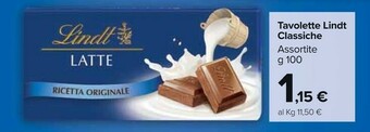 Carrefour Market Lindt Tavolette Classiche offerta