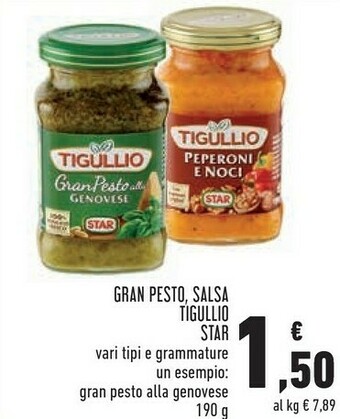 Conad Star Tigullio Gran Pesto Pomodori Secchi E Pistacchi 190 G(ml) offerta