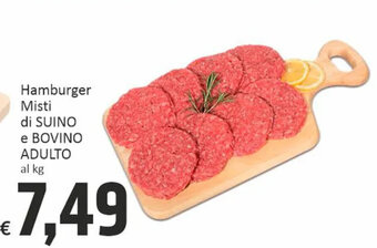 Paghi Poco Hamburger Misti di SUINO e BOVINO ADULTO offerta