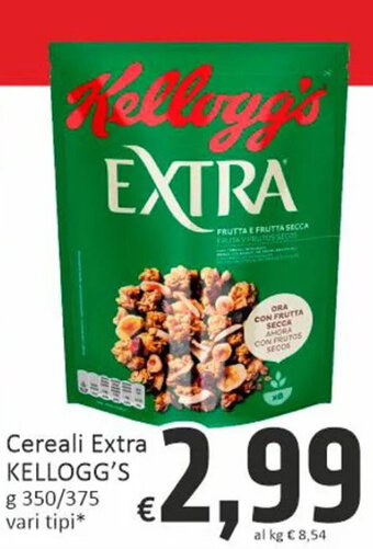 Paghi Poco Cereali Extra KELLOGG'S g 350/375 vari tipi offerta
