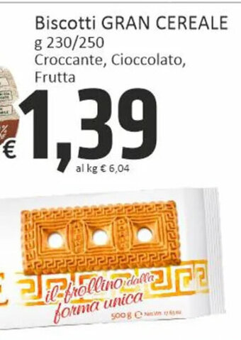 Paghi Poco Biscotti GRAN CEREALE g 230/250 offerta