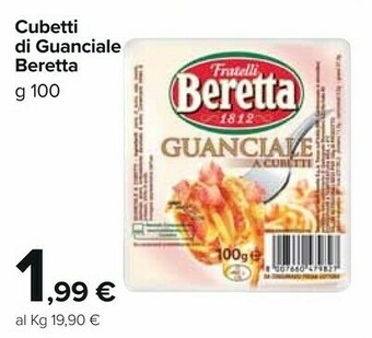 Carrefour Market Beretta Cubetti Di Guanciale offerta