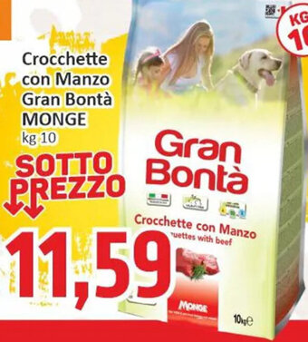 Crocchette con Manzo Gran Bontà MONGE kg 10