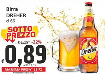 Paghi Poco Birra DREHER cl 66 offerta