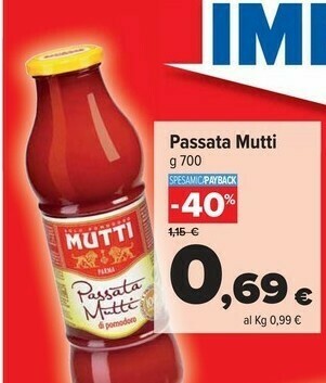 Carrefour Market Mutti Passata di pomodoro offerta