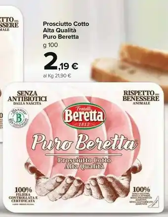 Carrefour Beretta Prosciutto Cotto Alta Qualita offerta