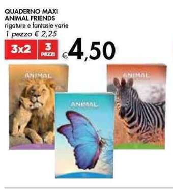 Bennet QUADERNO MAXI ANIMAL FRIENDS offerta