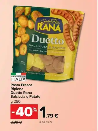 Carrefour Rana Salsiccia E Patate offerta