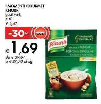 Bennet I MOMENTI GOURMET KNORR gusti vari, g 61 offerta