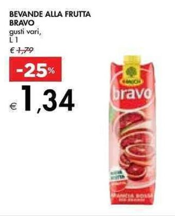 Bennet BEVANDE ALLA FRUTTA BRAVO gusti vari, L1 offerta