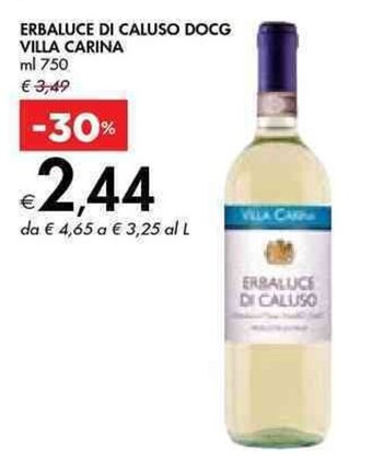 Bennet ERBALUCE DI CALUSO DOCG VILLA CARINA ml 750 offerta