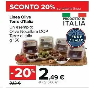 Carrefour Terre d'Italia Olive Nocellara Dop 150g offerta