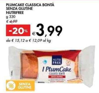 PLUMCAKE CLASSICA BONTÀ SENZA GLUTINE NUTRIFREE g 330