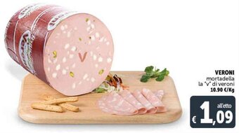 Deco Supermercati VERONI mortadella la "v" di veroni offerta