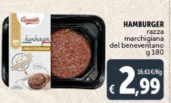 Deco Supermercati HAMBURGER razza marchigiana del beneventano g 180 offerta