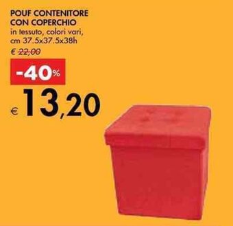 Bennet POUF CONTENITORE CON COPERCHIO offerta