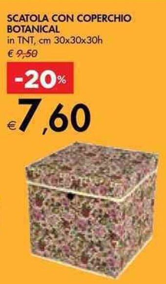 Bennet SCATOLA CON COPERCHIO BOTANICAL offerta
