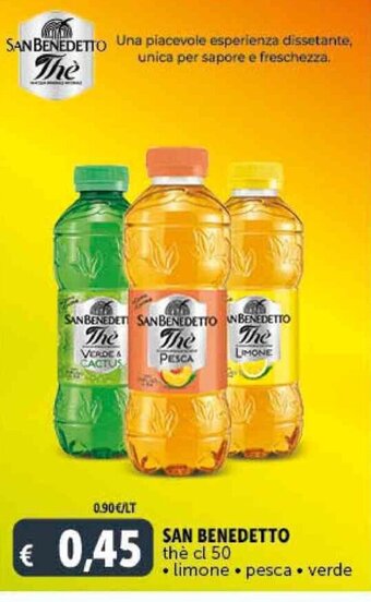 Deco Supermercati SAN BENEDETTO thè cl 50 • limone • pesca • verde offerta
