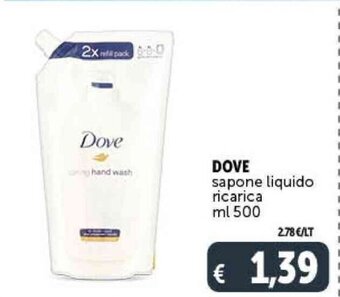 Deco Supermercati DOVE sapone liquido ricarica ml 500 offerta