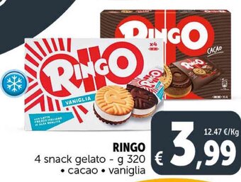 Deco Supermercati RINGO 4 snack gelato - g 320 • cacao • vaniglia offerta