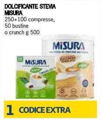 Bennet DOLCIFICANTE STEVIA MISURA g 500 offerta
