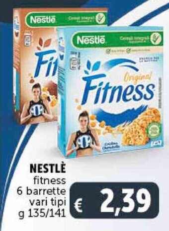 Deco Supermercati NESTLÈ fitness 6 barrette vari tipi g 135 / 141 offerta