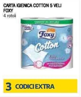 Bennet CARTA IGIENICA COTTON 5 VELI FOXY 4 rotoli offerta