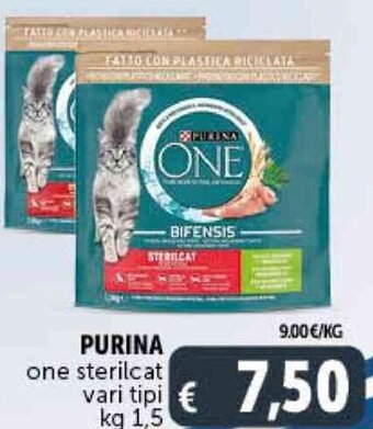 Deco Supermercati PURINA one sterilcat vari tipi kg 1,5 offerta