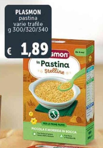Deco Supermercati PLASMON pastina varie trafile g 300/320/340 offerta