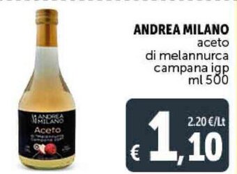 Deco Supermercati ANDREA MILANO aceto di melannurca campana igp ml 500 offerta