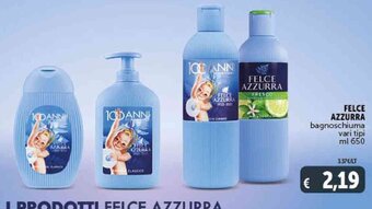Deco Supermercati FELCE AZZURRA bagnoschiuma vari tipi ml 650 offerta