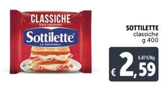 Deco Supermercati SOTTILETTE classiche g 400 offerta