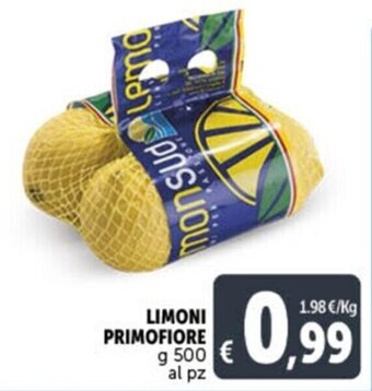 Deco Supermercati LIMONI PRIMOFIORE g 500 al pz offerta