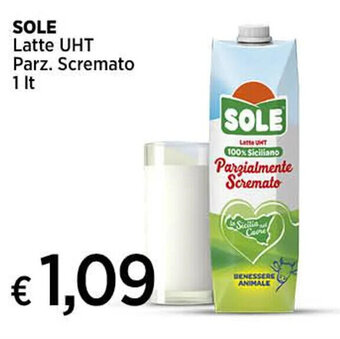 Ipercoop SOLE Latte UHT Parz. Scremato 1 lt offerta