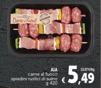 Deco Supermercati AIA carne al fuoco spiedini rustici di suino g 420 offerta