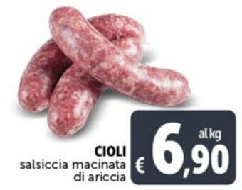 Deco Supermercati CIOLI salsiccia macinata di ariccia offerta