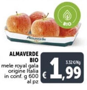 Deco Supermercati ALMAVERDE BIO mele royal gala origine Italia in conf. g 600 al pz offerta