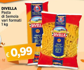Ipercoop DIVELLA Pasta di Semola vari formati 1 kg offerta