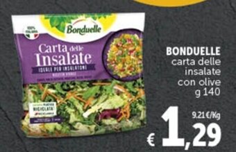 Deco Supermercati BONDUELLE carta delle insalate con olive g 140 offerta
