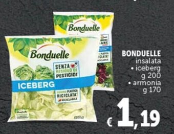 Deco Supermercati BONDUELLE insalata • iceberg g 200 • armonia g 170 offerta