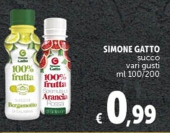 Deco Supermercati SIMONE GATTO succo vari gusti ml 100/200 offerta