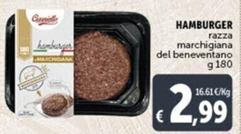 Deco Supermercati HAMBURGER razza marchigiana del beneventano g 180 offerta