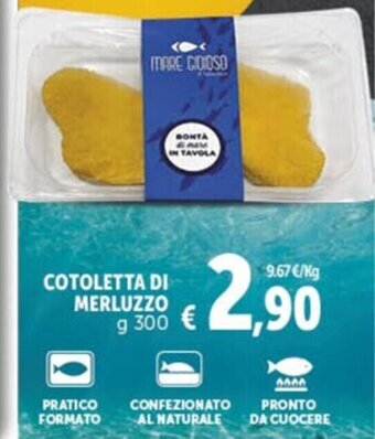 Deco Supermercati COTOLETTA DI MERLUZZO g 300 offerta