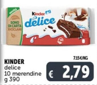 Deco Supermercati KINDER delice 10 merendine g390 offerta