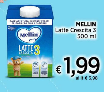 Ipercoop MELLIN Latte Crescita 3 500 ml offerta
