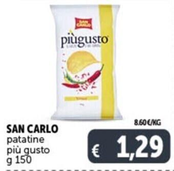 Deco Supermercati SAN CARLO patatine più gusto g 150 offerta