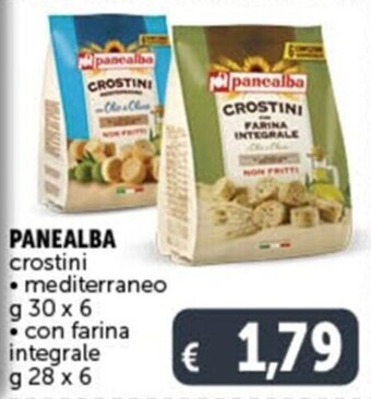 Deco Supermercati PANEALBA crostini • mediterraneo g 30 x 6 • con farina integrale g 28 x 6 offerta