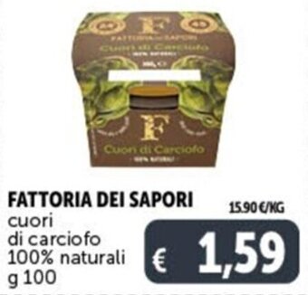 Deco Supermercati FATTORIA DEI SAPORI cuori di carciofo 100% naturali g 100 offerta